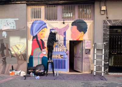Creto - Espacio Amazonas - Proceso mural